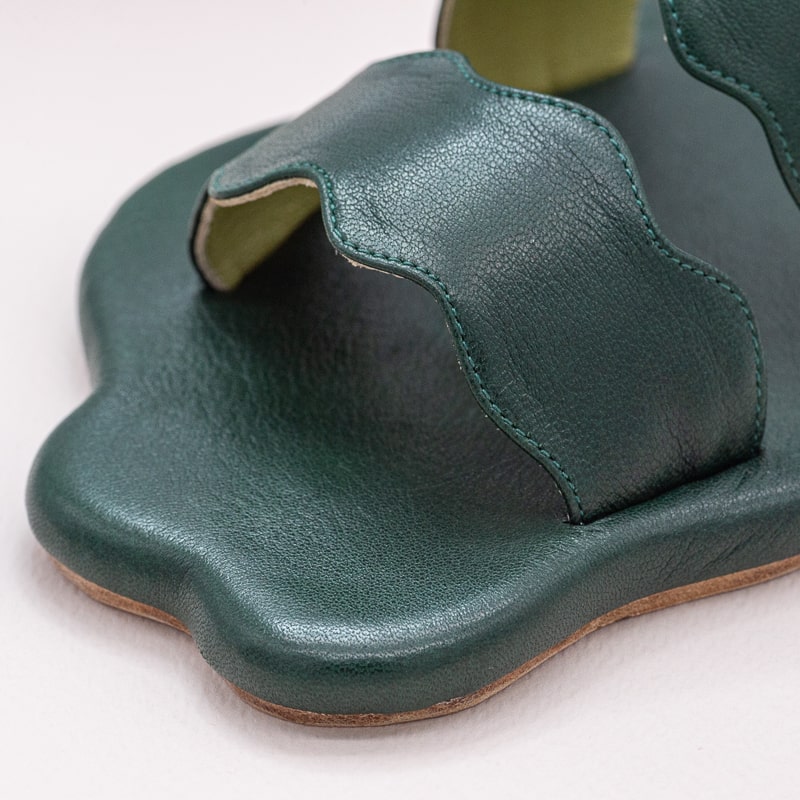 Sandales Marguerite Vert Sapin