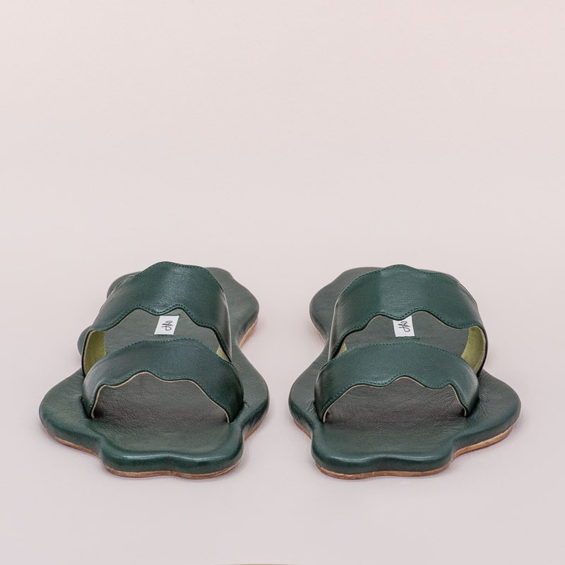 Sandales Marguerite Vert Sapin