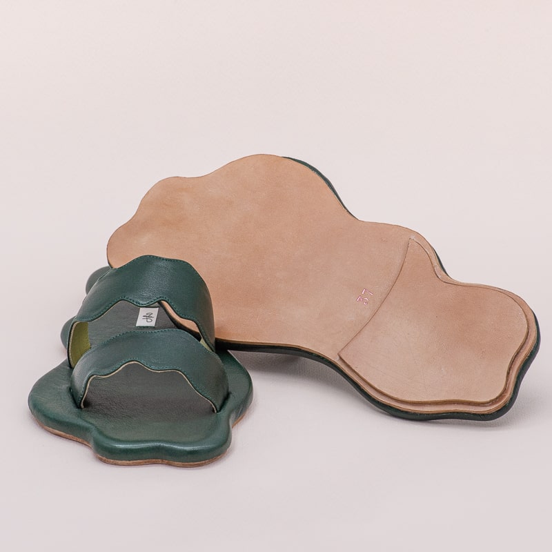 Sandales Marguerite Vert Sapin