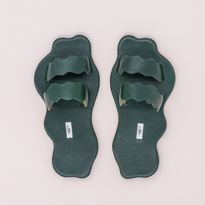 Sandales Marguerite Vert Sapin