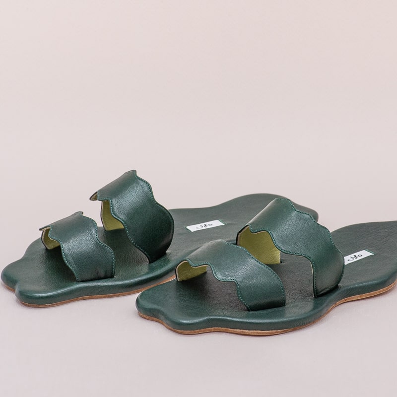 Sandales Marguerite Vert Sapin
