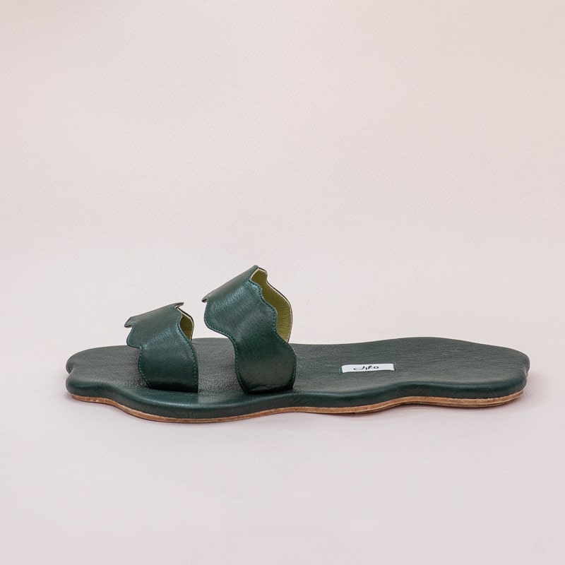 Sandales Marguerite Vert Sapin