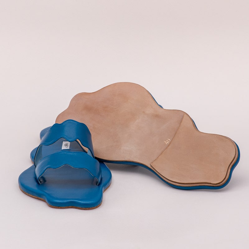 Sandales Marguerite Bleu Ocan