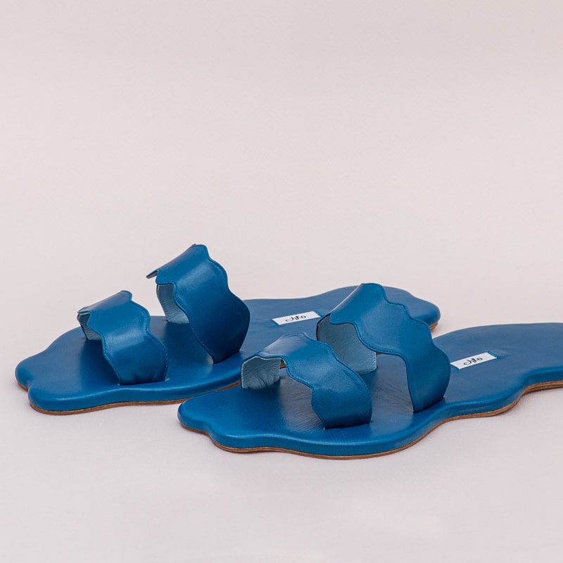 Sandales Marguerite Bleu Ocan