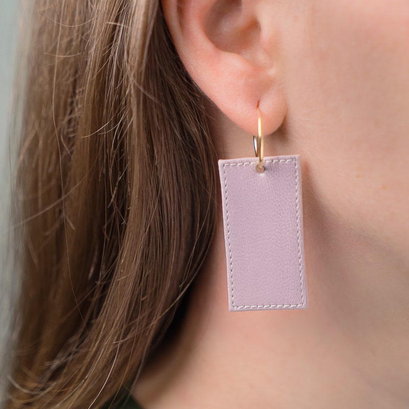 Boucles d'oreilles Epures Lilas