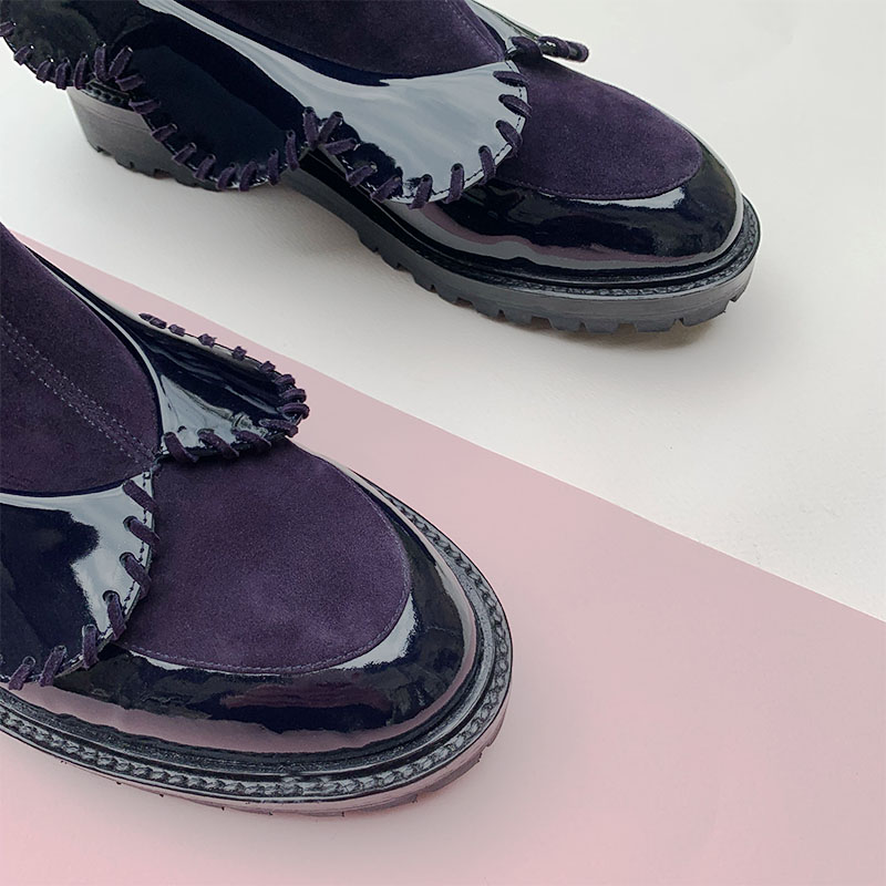 Bottines Claudine Pourpre