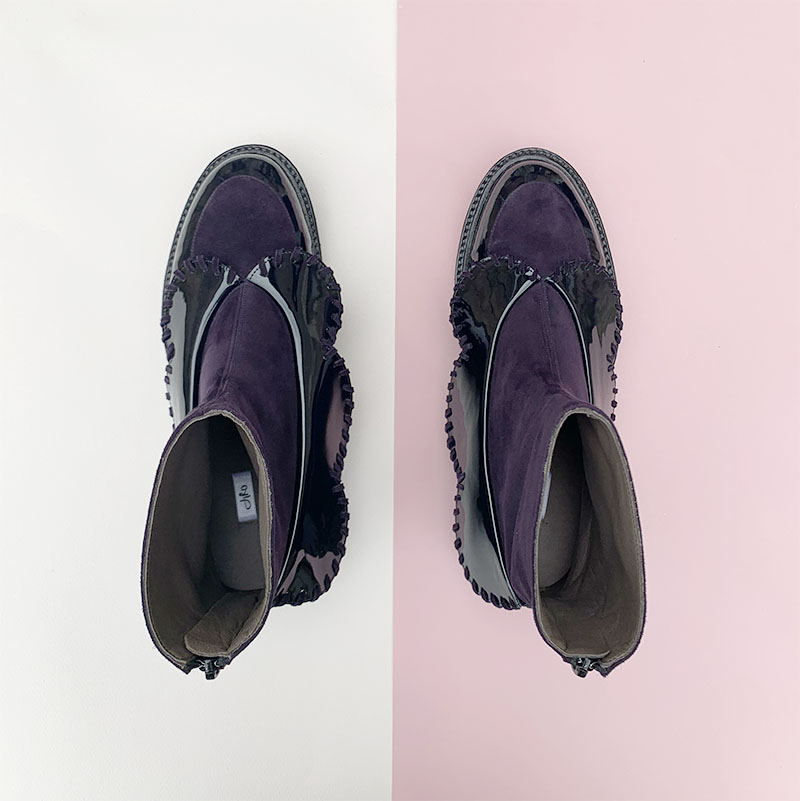 Bottines Claudine Pourpre