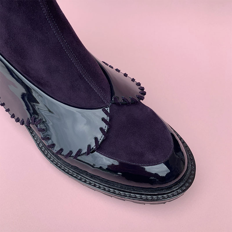 Bottines Claudine Pourpre