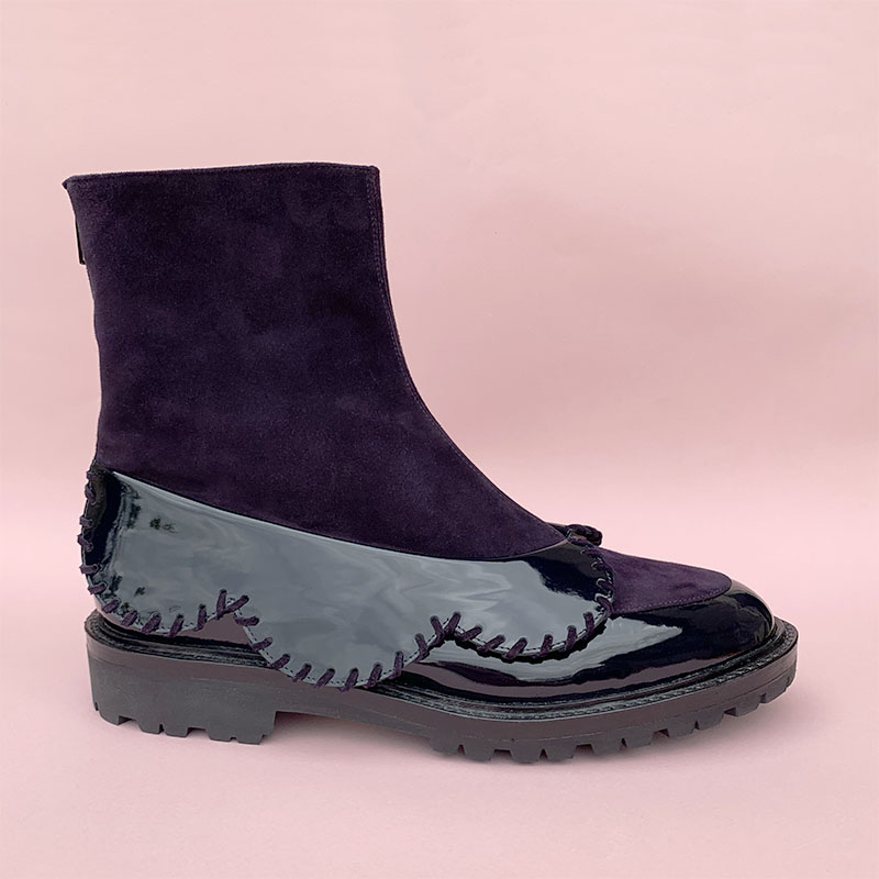 Bottines Claudine Pourpre