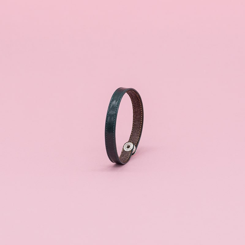 Bracelet Lie Small Chevreau - Couleurs froides