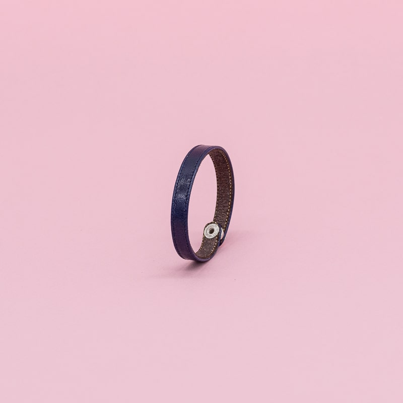Bracelet Lie Small Chevreau - Couleurs froides